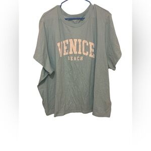 Old Navy Venice Beach Graphic Tee Green! NWT!